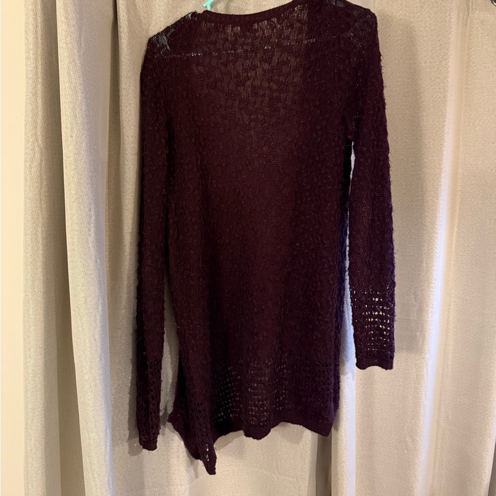 Cloud Chaser Women's Dark Purple Cardigan - Picture 3 of 4
